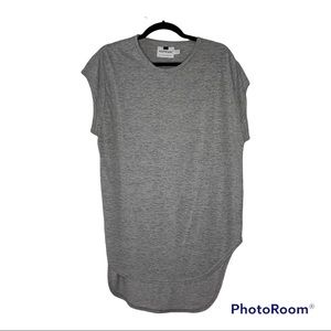Mens TOPSHOP longline curved cutoff tshirt